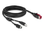 DELOCK PoweredUSB Kab. 24v St > USB-B St + Hosiden 3Pin 5.0m