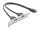DELOCK USB Typ-E Key A ST < 2x USB-A 5Gbps BU mit Slotblech