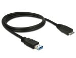 USB Kabel Delock USB3.0 A -> Micro-B St/St 1.00m schwarz