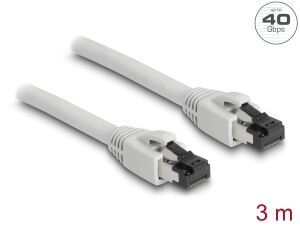 DELOCK RJ45 Netzwerkkabel Cat.8.1S/FTP 3m bis 40Gbps Grau