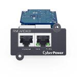CyberPower RMCARD400 Netzwerkkarte 1GB, IPv4/v6, SNMPv1/v3, HTTP/HTTPs, TCP/IP, UDP, DHCP, NTP, DNS, SMTP, SSH, SSL, TLS, Telnet, FTP und Syslog, komp. mit ext. Sensor (Optional), für Expansion Port