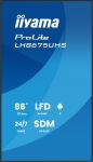 iiyama LH8675UHS-B2AG Signage-Display Digital Signage Flachbildschirm 2,17 m (85.6") LCD WLAN 500 cd/m² 4K Ultra HD Schwarz Eingebauter Prozessor Android 11 24/7