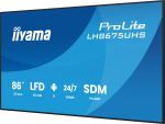 iiyama LH8675UHS-B2AG Signage-Display Digital Signage Flachbildschirm 2,17 m (85.6") LCD WLAN 500 cd/m² 4K Ultra HD Schwarz Eingebauter Prozessor Android 11 24/7