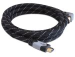 DELOCK HDMI Kabel Ethernet A -> A St/St 3.00m 90° oben 4K