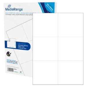MediaRange MRINK144 selbstklebendes Etikett Permanent Weiß 300 Stück(e)