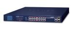 PLANET 16-Port 10/100TX 802.3at combo PoE Switch 2-Port...