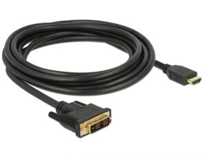 DeLOCK 85585 Videokabel-Adapter 3 m DVI HDMI Typ A (Standard) Schwarz