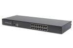 DIGITUS Modulare Konsole 19"TFT,16-Port CAT5 KVM&Touchpad,