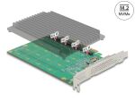 DeLOCK PCI Express x16 Karte zu 4 x intern NVMe M.2 Key M mit Kühlkörper - Bifurcation