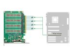 DeLOCK PCI Express x16 Karte zu 4 x intern NVMe M.2 Key M mit Kühlkörper - Bifurcation