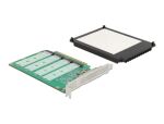 DeLOCK PCI Express x16 Karte zu 4 x intern NVMe M.2 Key M mit Kühlkörper - Bifurcation