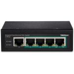 Trendnet TI-PE50 Netzwerk-Switch Unmanaged Fast Ethernet (10/100) Power over Ethernet (PoE) Schwarz