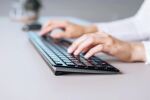 CHERRY KW 9100 SLIM Tastatur Universal RF Wireless + Bluetooth AZERTY Französisch Schwarz