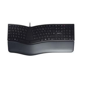 CHERRY KC 4500 ERGO Tastatur Universal USB AZERTY Französisch Schwarz
