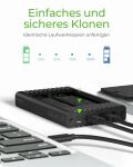ICY BOX IB-2817MCL-C31, 2-fach M.2 PCIe NVMe CloneStation & DockingStation, USB 3.2 Gen 2 Type-C®/A, für 22x30/42/60/80 mm, Aluminium, schwarz
