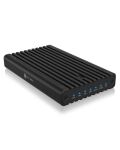 ICY BOX IB-2817MCL-C31, 2-fach M.2 PCIe NVMe CloneStation & DockingStation, USB 3.2 Gen 2 Type-C®/A, für 22x30/42/60/80 mm, Aluminium, schwarz