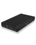 ICY BOX IB-2817MCL-C31, 2-fach M.2 PCIe NVMe CloneStation & DockingStation, USB 3.2 Gen 2 Type-C®/A, für 22x30/42/60/80 mm, Aluminium, schwarz
