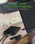 ICY BOX IB-2817MCL-C31, 2-fach M.2 PCIe NVMe CloneStation & DockingStation, USB 3.2 Gen 2 Type-C®/A, für 22x30/42/60/80 mm, Aluminium, schwarz