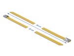 DELOCK Edelstahlkabelbinder L 300 x B 7,9 mm gelb 10 Stück
