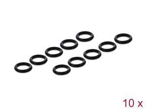 DeLOCK Navilock O-Ring Silikon für M8 6 Pin Stecker schwarz 10 Stück