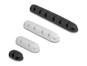 DELOCK Kabelhalter selbstklebend Kombi Set 4 Stück