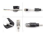 DeLOCK RJ45 Modularer Stecker mit Zugentlastung Cat.6A und robuster Knickschutztülle 25er Set