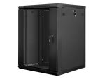 Lanberg WF01-6615-10B Rack 15U Wandmontiertes Regal Schwarz