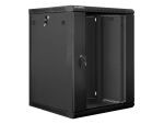 Lanberg WF01-6615-10B Rack 15U Wandmontiertes Regal Schwarz