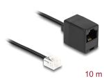 DELOCK Telefonkabel RJ11 Stecker zu RJ45 Buchse schwarz 10m