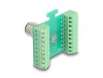 DeLOCK M12 Übergabemodul Adapter 17 Pin A-kodiert Stecker zu 18 Pin Terminalblock zum Einbau