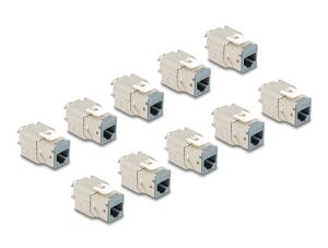 DELOCK Keystone Modul RJ45 Bu zu LSA Cat.6A werkzeugfrei 10S