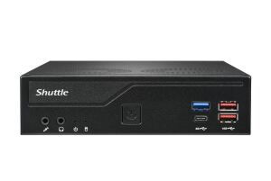 Shuttle Slim PC DH770 , S1700, 2x HDMI, 2x DP , 2x 2.5G LAN, 2x COM, 8x USB, 1x 2.5", 2x M.2, 24/7 Dauerbetrieb, inkl. VESA