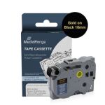 MediaRange MRBTZ344 Etiketten erstellendes Band Gold auf Schwarz TZ/TZe
