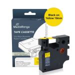 MediaRange MRDY45808 Etiketten erstellendes Band Schwarz auf gelb D1