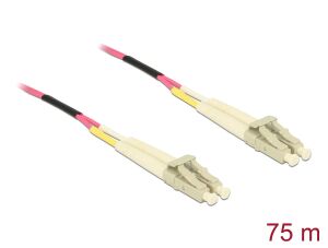 DELOCK LWL Kabel LC Duplex zu LC Duplex Multimode OM4 75 m