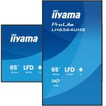 iiyama LH6564UHS-B1AG Signage-Display Digital Signage Flachbildschirm 165,1 cm (65") WLAN 500 cd/m² 4K Ultra HD Schwarz Eingebauter Prozessor Android 24/7
