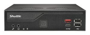 Shuttle Slim PC DH810 , S1851, 1x HDMI (2.1), 1x DP, 1x USB-C (DP), 1x 2.5" , 2x M.2, 2x LAN (Intel 1G + 2.5G), 2x COM, 24/7 Dauerbetrieb, inkl. VESA