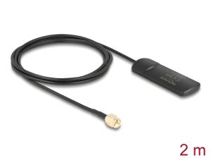 DELOCK GSM UMTS LTE WLAN 2,4 GHz Antenne SMA Stecker 2 dBi