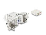 DeLOCK Keystone Modul RJ45 Buchse zu LSA Cat.8.1 geschirmt mit Verschlussclip und Staubschutzklappe kabelbinderfrei