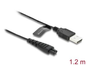 DeLOCK USB Ladekabel 5 V für Elektrorasierer kompatibel mit Remington HC4250, MB4200, MB6850, XR1330 Serie - Rasierer Ladegerät Ersatzkabel 1,2 m