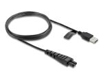 DeLOCK USB Ladekabel 5 V für Elektrorasierer kompatibel mit Remington HC4250, MB4200, MB6850, XR1330 Serie - Rasierer Ladegerät Ersatzkabel 1,2 m