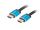 Lanberg CA-HDMI-P20CU-0010-BK HDMI-Kabel 1 m HDMI Typ A (Standard) Schwarz, Blau