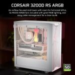 Corsair Midi Tower 3200D RS ARGB PC Case Weiß