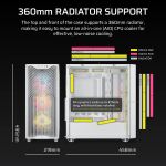 Corsair Midi Tower 3200D RS ARGB PC Case Weiß