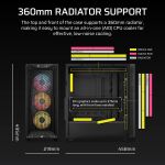 Corsair 3200D RS ARGB Mid-Tower PC Case - Smoke Midi Tower Schwarz