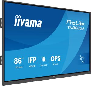 iiyama TN8605A-B1AG Signage-Display Interaktiver Flachbildschirm 2,17 m (85.6") 500 cd/m² 4K Ultra HD Schwarz Touchscreen