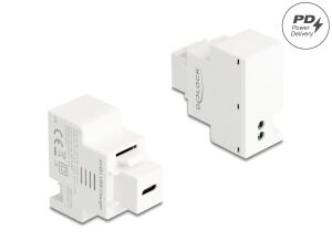 DELOCK Keystone Modul mit USB-C Ladebuchse PD 20W weiß