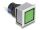 DELOCK 16mm Kunststoff Signallampe grün / Lötversion 4-eckig