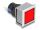 DELOCK 16mm Kunststoff Signallampe rot / Lötversion 4-eckig
