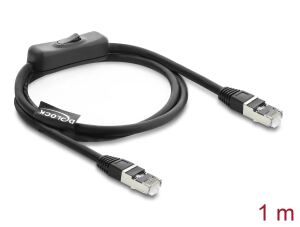 DELOCK RJ45 Kabel ST < ST mit Schalter Cat.6 F/UTP 1m